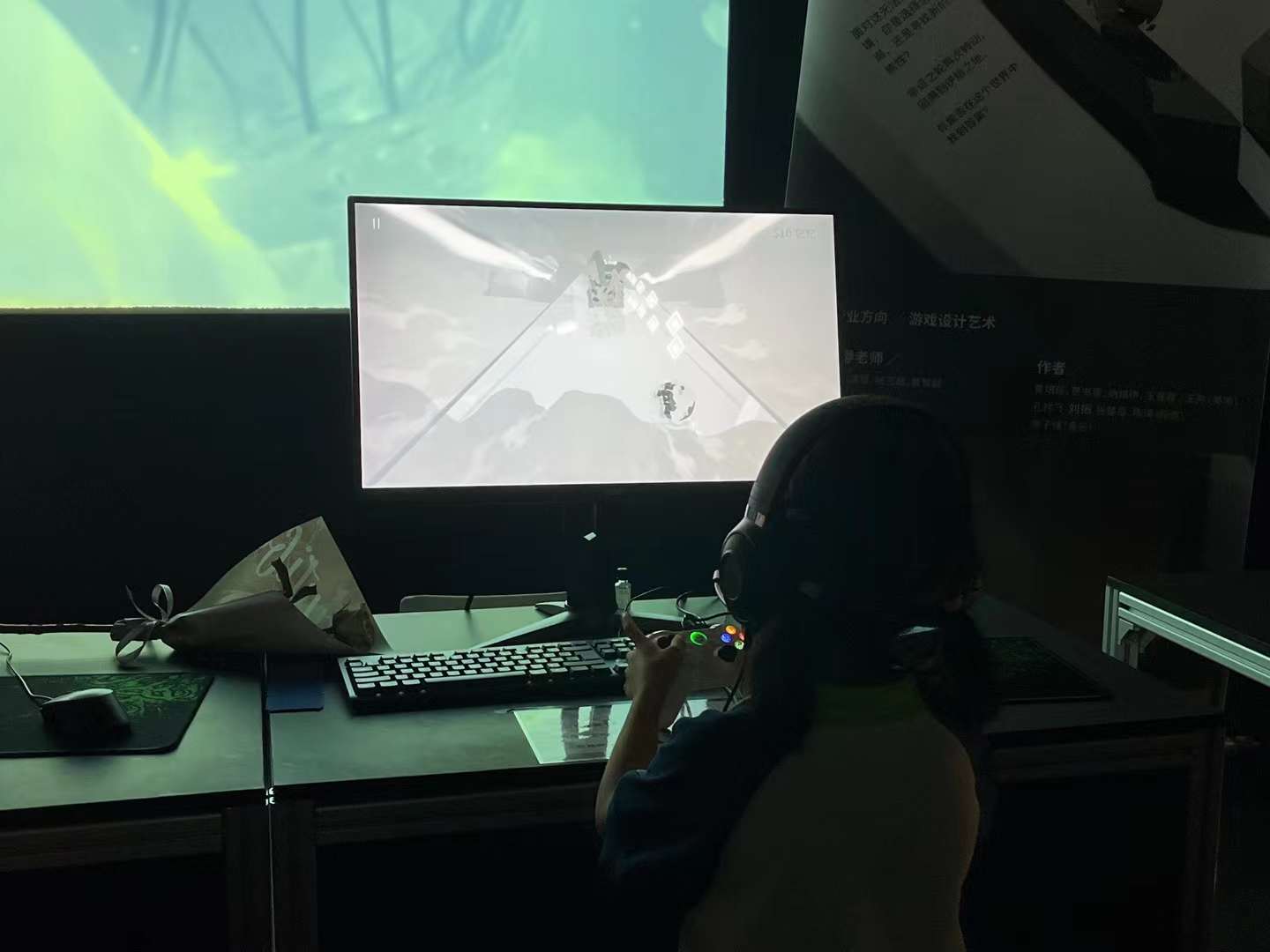 A kid was trying our game